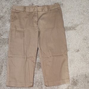 George Tan Cotton Spandex Flat Front Capri Pants 16 NWOT